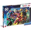 Clementoni - 25721 - Supercolor Puzzle - Dc Comics - 104 pezzi - Made in Italy, puzzle bambini 6 anni, puzzle cartoni animati, Dc Comics puzzle, puzzle supereroi