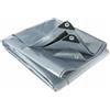 WERKA PRO Telo Multifunzionale Grigio e Nero 200 g/m2 3,8 x 4,8 m | Polietilene, legno, robusto, durevole, intrecciato, solare, anti-UV, uso esterno, occhielli rinforzati