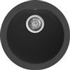 Elleci PRONTA CONSEGNA - SPEDIZIONE IMMEDIATA Elleci LGFROU40 Lavello da Incasso 1 vasca Circolare Monovasca Sopratop diametro 45 cm finitura Granitek Matt Nero 40 Round