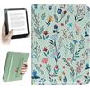 HoYiXi Universale Custodia per 6.8 pollice,7 pollice eReader Compatibilità Kindle Paperwhite/Kobo Clara HD/BOOX T68/iReader Ocean/Tolino/Sony 6.8"-7" E-Book Reader Cover Case,Fiori bianchi