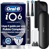Oral-B iO 6 Spazzolino Elettrico, 2 Testine di Ricambio, Custodia, Nero - 2 Testine di Ricambio per Spazzolino Elettrico, Ricaricabile, Custodia da Viaggio, Sensore di Pressione, Pulizia Denti
