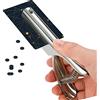 HNONPW Punzone a foro singolo 2 pollici portata gola profonda Heavy Duty Hole Punch Tab in lega di zinco argento Foro lungo Foro da 1/4 di pollice Foro tenuto in mano in pelle perforatrice per scrapbook Tab