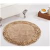 Better Trends Tappeto da bagno in 100% cotone, collezione Shaggy Border, ultra morbido, assorbente, ad asciugatura rapida, ideale per bagno, doccia, camera da letto, cane o zerbino, rotondo, 76,2 cm,
