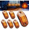 Sidaqi luci ingombro led 12-24V 6LED highbright indicatore di direzione laterale Luci di ingombro per camion camper Ambra-6PCS