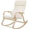 Songmics LYY30M Poltrona a Dondolo, Beige, 65 x 90 x 98 cm