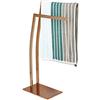 Relaxdays Porta Asciugamani WIMEDO, 80x32x20 cm ca., 2 Aste, Base Rettangolare, Decorazione, Acciaio Inox, Rame