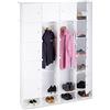 Relaxdays 10021977_49 Armadio Componibile, 18 Scomparti, Sistema a Incastro, Plastica, 145,145x200,3 cm, Bianco