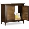 Relaxdays LAMELL Mobile Sottolavabo Marrone Scuro, Mobiletto per Lavabo Bagno in Bambù, HxLxP: 60 x 67 x 30 cm ca.