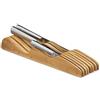 Relaxdays Inserto Portacoltelli da Cassetto, Vuoto, per 7 Coltelli, Ceppo, bambù, HLP 5x9,5x40 cm, Organizer, Naturale
