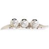 Relaxdays Set Portacandele, Base a Forma di Foglia, con Sabbia e Ciottoli Decorativi, da Tavolo, Beige/Bianco