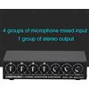 Mixer Audio Stereo a 4 Canali con Microfono con Adattatore USB Nero Premium