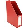 D.RECT Portariviste A4 90 mm Pieghevole in PVC per Documenti Cataloghi Cartelle con Portaetichetta e Foro di Presa, Rosso
