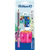 Pelikan Combino® - Set con matita, gomma e temperamatite, colore: Rosa