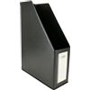 D.RECT Portariviste A4 90 mm Pieghevole in PVC per Documenti Cataloghi Cartelle con Portaetichetta e Foro di Presa, Nero