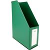 D.RECT Portariviste A4 90 mm Pieghevole in PVC per Documenti Cataloghi Cartelle con Portaetichetta e Foro di Presa, Verde