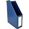 D.RECT Portariviste A4 90 mm Pieghevole in PVC per Documenti Cataloghi Cartelle con Portaetichetta e Foro di Presa, Blu