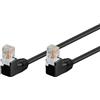 Intellinet Cavo di rete Patch Angolato 90° CCA Cat. 5e Nero UTP 0,25 m