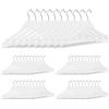 Relaxdays Set da 50 Grucce, Asta per Pantaloni, Gonne, Camicie, Giacche, Gancio Girevole a 360°, in Legno, Bianche