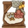 THUN, Banco del Pesce in Ceramica Decorata a Mano, Linea Presepe Classico, Decorazioni Natale Casa, 8.3x4.8x9 cm h