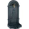 Relaxdays Fontana da Giardino in Stile Antico, 83x39x33 cm, Fontanella da Esterno, Rubinetto Acqua con Vaschetta, Grigio