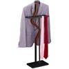 Relaxdays Servomuto, per Abiti & Pantaloni, Mix Metallo & Legno, Camera, Omino Attaccapanni, 106,5x45,5x20, Marrone/Nero