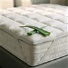 Italian Bed Linen Topper Matrimoniale Wellness sottoposto a trattamento Aloe con Imbottitura di 800gr/mq - NON SCIVOLA con Cinghie Angolari - Trapuntato per Mantenere Uniforme l'Imbottitura nel Tempo (160x195cm)