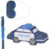 Relaxdays Pignatta Polizia, Bastone e Maschera, Piñata Vuota, Gioco Festa Compleanno Bambini, 22x50x16 cm, Multicolore