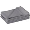 Relaxdays Set 6 Panni in Microfibra per Pulire Vetri di Casa o Auto, 40x60, Pezze Pulizia Cucina, Spugna Bagno, Grigio