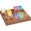 Relaxdays Scatola Organizer in Legno, Cassetta con 15 Scomparti per tè e Accessori da Cucito, 3,5 x 32 x 26 cm, Marrone