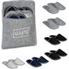 Relaxdays Pantofole per Ospiti, Set 6 Paia di Ciabatte Antiscivolo Casa, Taglia Unisex 36-45, Borsa, Feltro, Multicolore