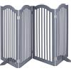Relaxdays Cancelletto per Animali, HxL: 92 x 205 cm, Barriera Protettiva per Cani e Gatti, Recinzione Scale, Grigio