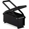 Relaxdays Bricchettatrice per Cartone, Pressa per la Carta in Acciaio, Compattatore di Rifiuti Domestici Manuale, Nero
