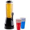Relaxdays Spillatore di Birra da Tavolo, 2,5 L, Sistema Raffreddamento, Dispenser con Rubinetto, 20 Bicchieri, Colorato