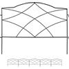 Relaxdays Recinzione per Aiuole, Set 6 Pannelli per Cortile e Giardino, Bordure per Prato, Ferro, HxL: 46 x 61 cm, Nero