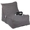 Relaxdays Poltrona Sacco XXL, con Schienale, Pouf Gigante da Terra, Adulti, per Interni, Imbottita in Gommapiuma, Grigia