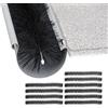 Relaxdays Set da 10 Spazzole per Grondaia, HxD: 100x12 cm, Difesa da Foglie e Volatili, in Plastica e Acciaio Inox, Nero