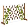 Relaxdays Grigliato in Legno per Rampicanti, Allungabile 185 cm, Graticolato per Piante, per Giardino, Balcone, Marrone