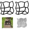 Relaxdays Set da 2 Stampi per Cemento, Accessorio per Pavimentazione, HLP 4x32x32 cm, Vialetti, Giardino, Plastica, Nero