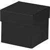 Rössler - Scatola regalo con coperchio 105x105x105 mm Nero | Scatola regalo con coperchio per piccoli regali, gioielli, buoni e ricordi