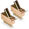 Relaxdays Spazzola per Fughe, Set da 2, Setole di Ricambio, Rimozione Muschio e Erbacce, da Giardino, Naturale Dorato