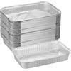 Relaxdays Vaschette in Alluminio per Barbecue, Set da 50, LxP: 31 x 21 cm, Contenitori Rettangolari per Grill, Argentato