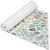 Relaxdays Tappeto da Cucina, Runner Passatoia, PVC Antiscivolo, Tappetino da Tagliare, Bagno & Piscina,65x300,Blu/Bianco