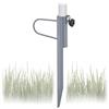 Relaxdays Puntale Reggiombrellone, Supporto da Impilare nel Terreno, Giardino e Camping, Aste Fino a 32 mm, Grigio