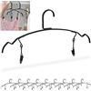 Relaxdays Set da 10 Grucce, Stampelle con 2 Clip per Lingerie, Appendini per Indumenti Intimi Femminili, L: 33 cm, Nero