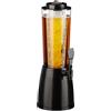 Relaxdays Spillatore di Birra da Tavolo, 2,5 Litri, con Scomparto Ghiaccio, Dispenser con Rubinetto, Trasparente Nero