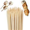 Relaxdays Spiedini in Legno, Set 200 Spiedi da 90 cm per Salsicce, Griglia e Barbecue, Attrezzo BBQ, Ø 5 mm, Naturale