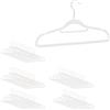 Relaxdays Set XL di Grucce Appendiabiti, Set da 50, Velluto Antiscivolo, Asta per i Pantaloni, Gancio Girevole, Bianco