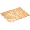 Relaxdays Tappetino in bambù da Bagno, 80x50 cm, Tappeto Doccia o Vasca, Antiscivolo, Arrotolabile, Spa, Naturale/Bianco
