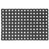 Relaxdays Zerbino Ingresso Casa, 40x60 cm, Tappetino Semicerchio Classico, in Gomma Antiscivolo, Indoor & Outdoor, Nero