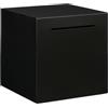 Relaxdays Salvadanaio da Rompere per Adulti, Box in Acciaio Inox Non Apribile, 15x15x15 cm, Banconote e Monete, Nero